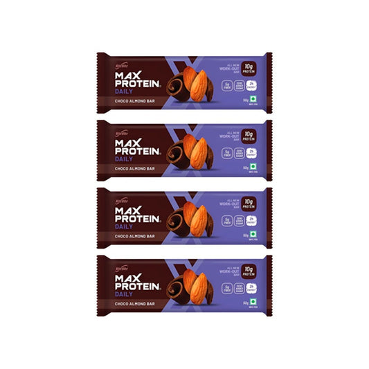RiteBite Max Protein Daily Choco Almond Protein Bar - Pack of 4 : 4 x 50 g
