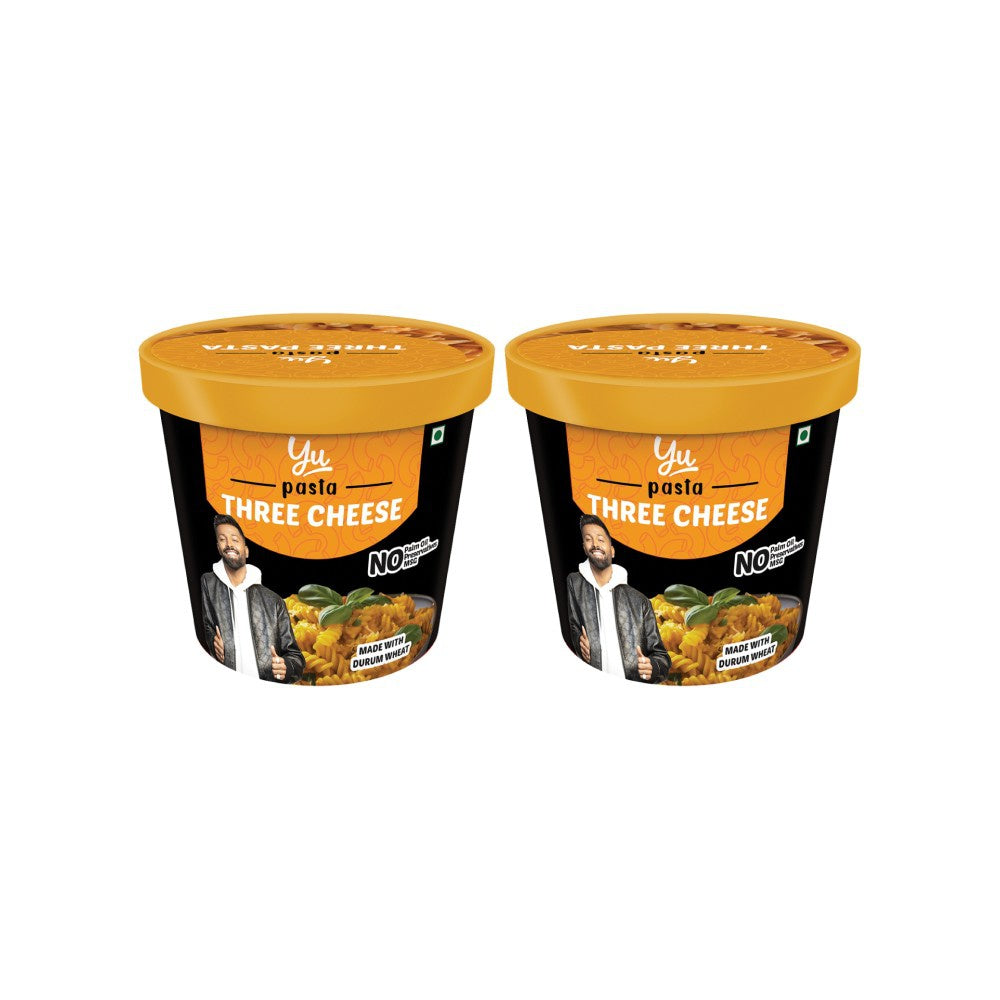 Yu Three Cheese Instant Pasta Cup - Pack of 2 : 2 x 65 g