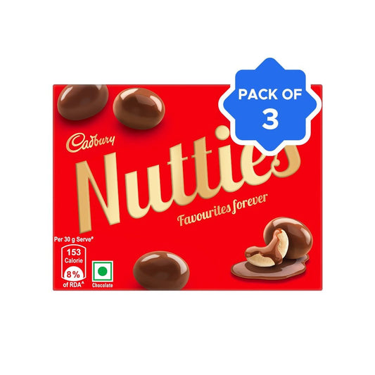 Cadbury Nutties Shaped Chocolates - Pack of 3 : 3 x 30 g
