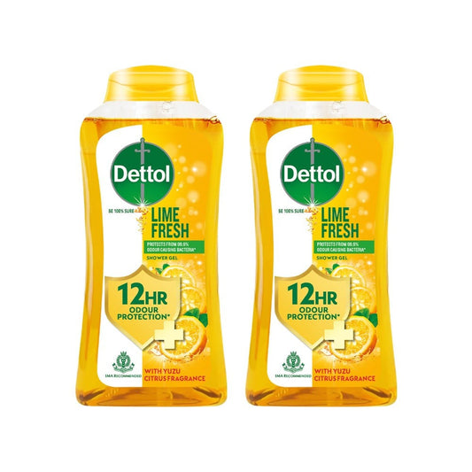 Dettol Lime Fresh Shower Gel (250 ml) - Pack of 2 : 2 x 250 ml