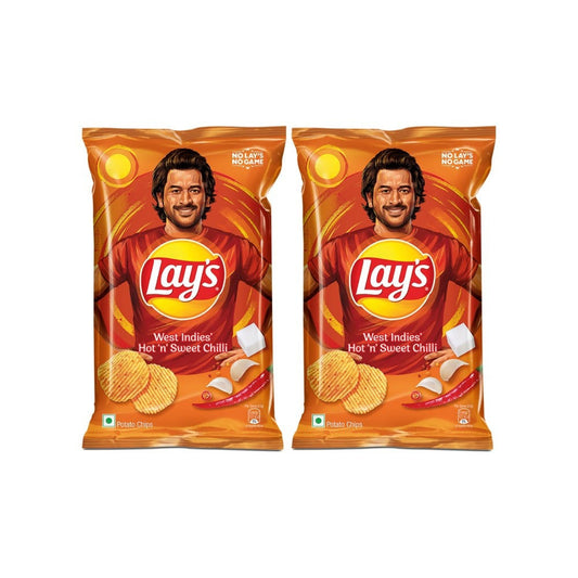 Lay's West Indies Hot 'n' Sweet Chilli Potato Chips - Pack of 2 : 2 x 82 g
