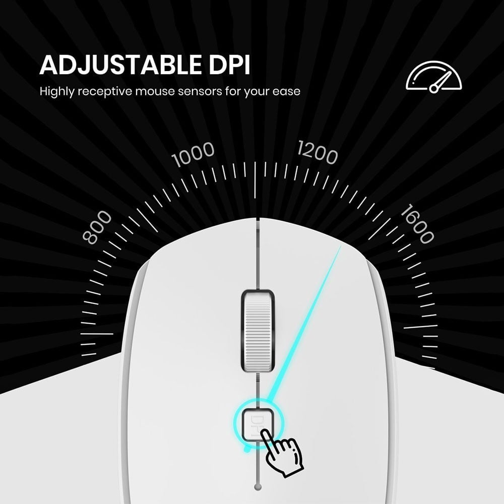 Portronics Toad 23 Wireless Mouse (White) : 1 unit