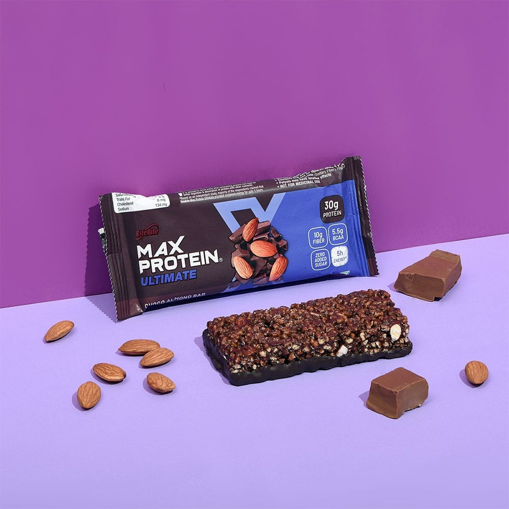 RiteBite Max Protein Bar (Choco Almond) - Pack of 2 : 2 x 100 g