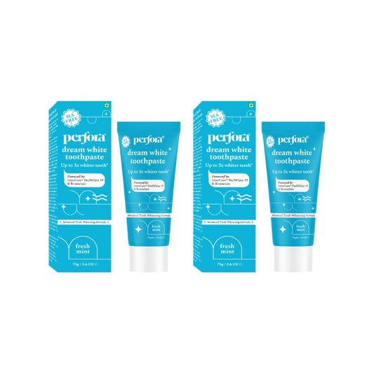 Perfora Dream White - Whitening Toothpaste - Fresh Mint - Pack of 2 : 2 x 75 g