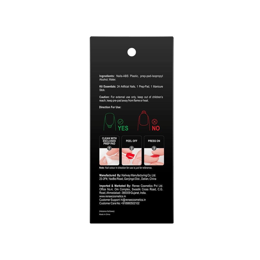 Renee Square Press On Nails (DN 03) : 1 pack (24 pieces)