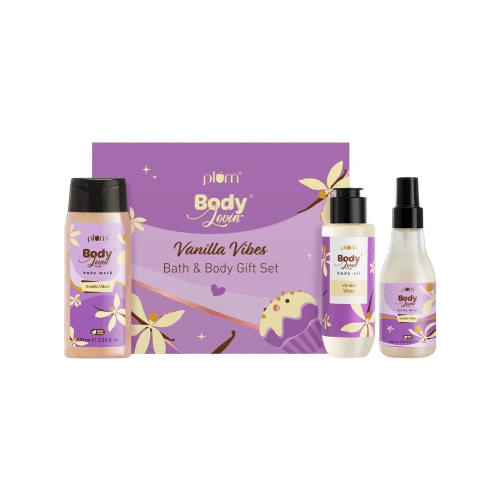Plum BodyLovin' Vanilla Vibes Bath & Body Gift Set : 1 pack (3 pieces)