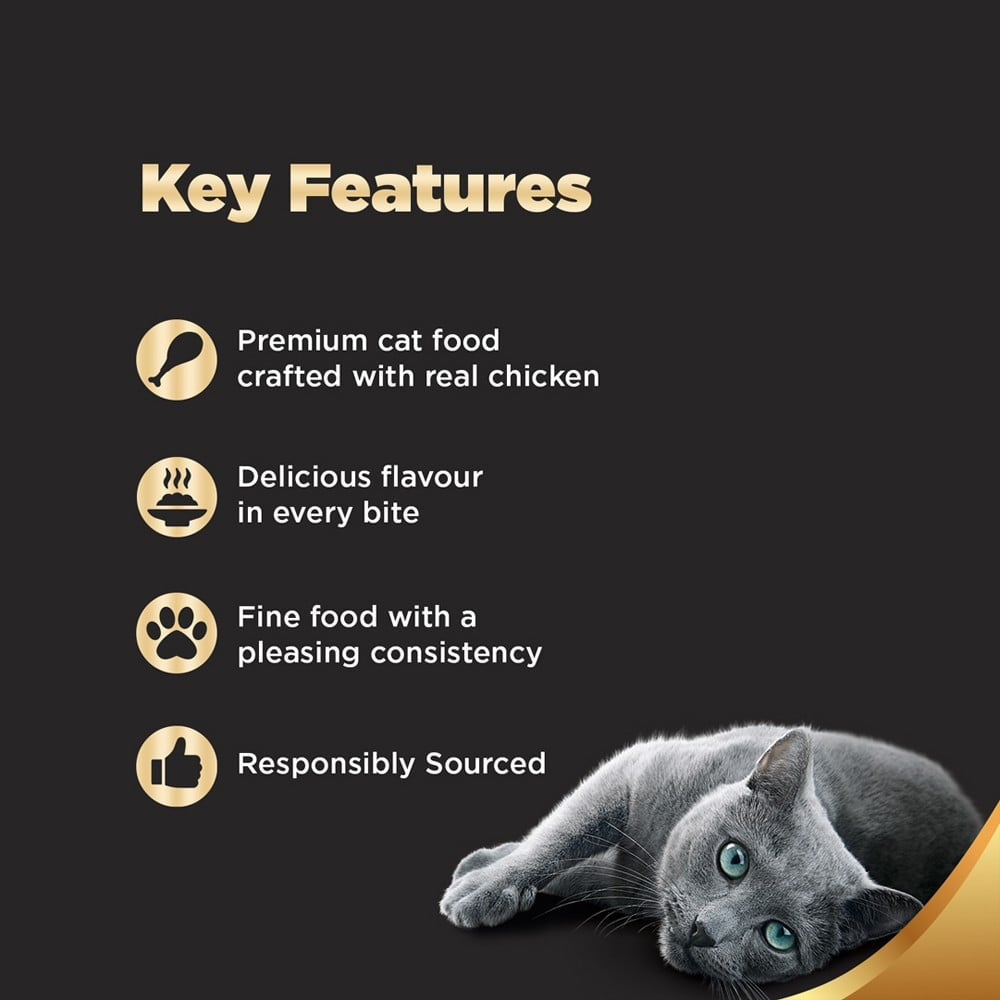 Sheba Premium Kitten Wet Wet Kitten Food, Chicken Loaf - Pack of 2 : 2 x 70 g