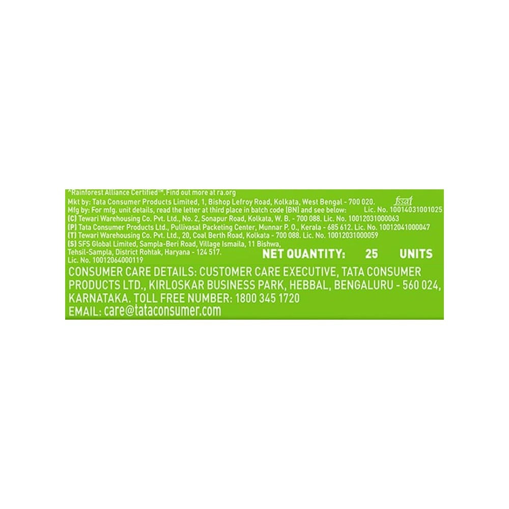 Tetley Kahwa Green Tea Bags : 1 pack (25 units)