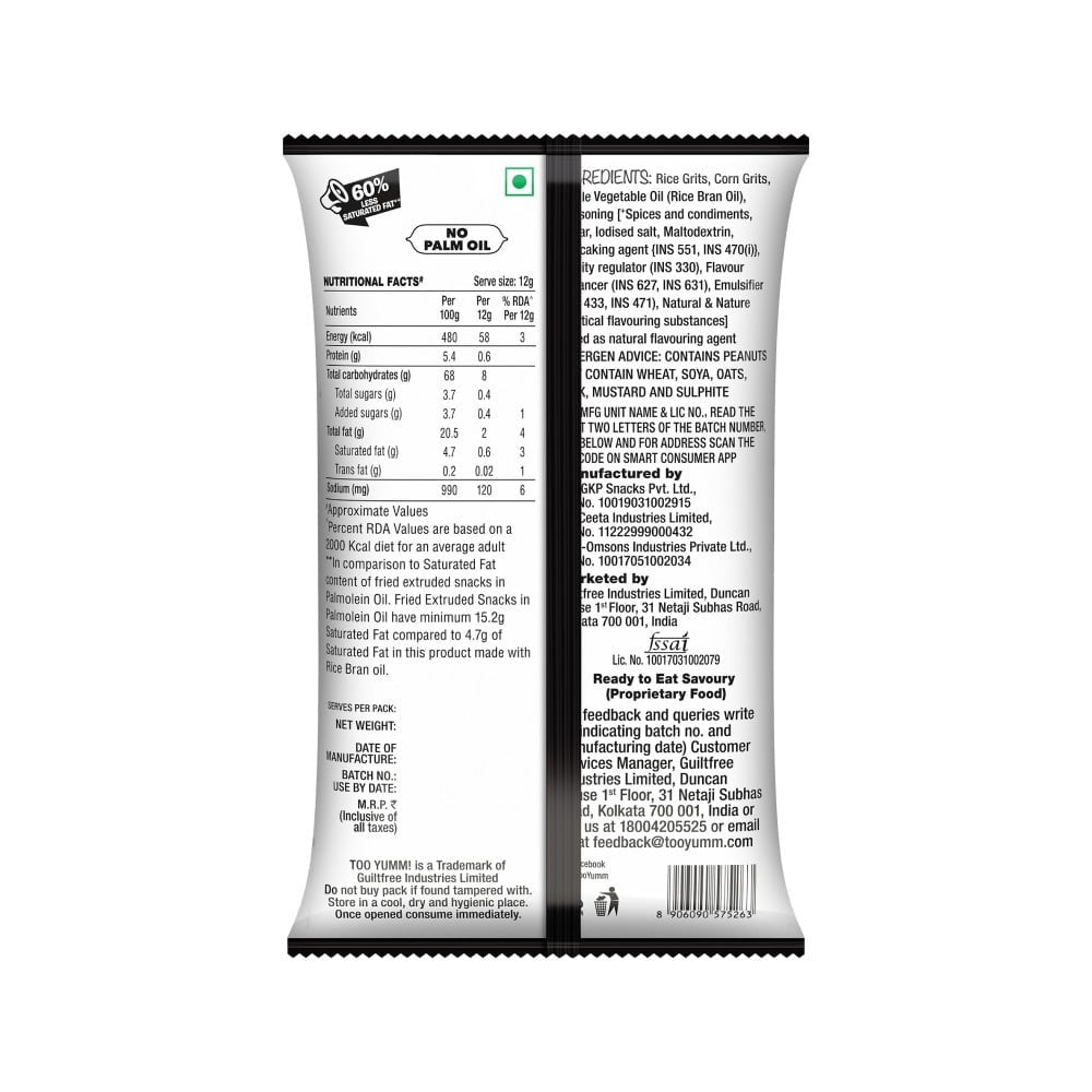 Too Yumm Smoking Hot Bhoot Karare Crisps : 67 g