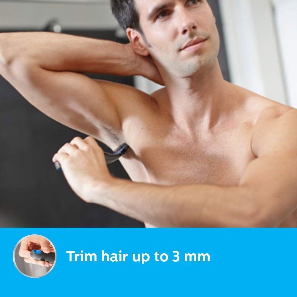 Philips BG1025/15 Showerproof Battery Powered Male Body Trimmer (Black) : 1 unit