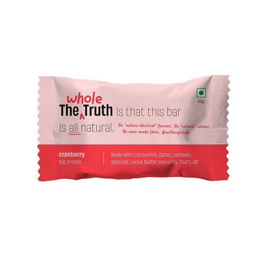The Whole Truth Cranberry Protein Bar : 52 g