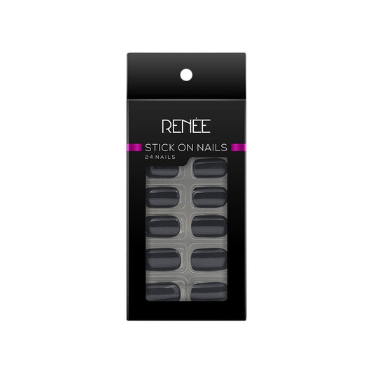 Renee Square Press On Nails (BN 01) : 1 pack (24 pieces)