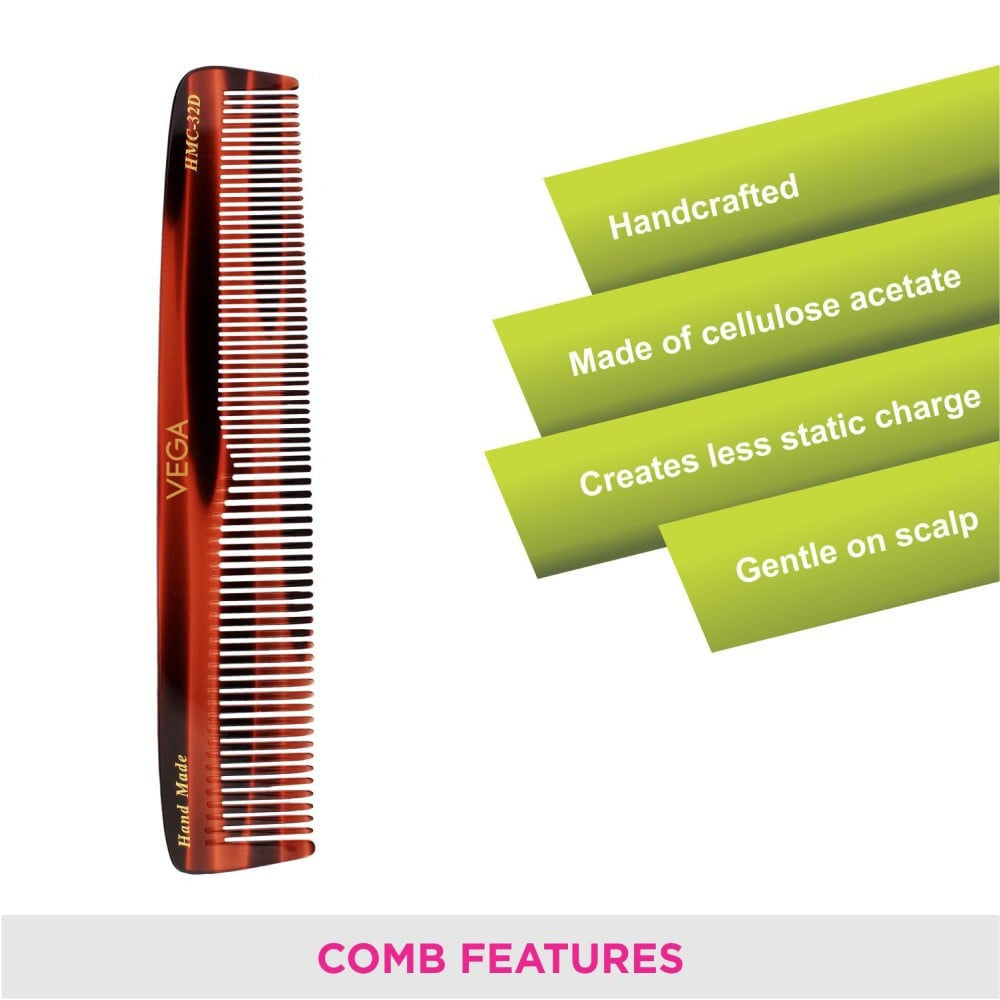 Vega Graduated Dressing Hair Comb (Orange, Black) : 1 piece