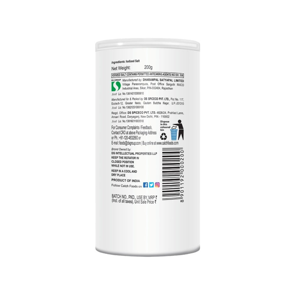Catch Sprinklers - Iodized Table Salt : 200 g