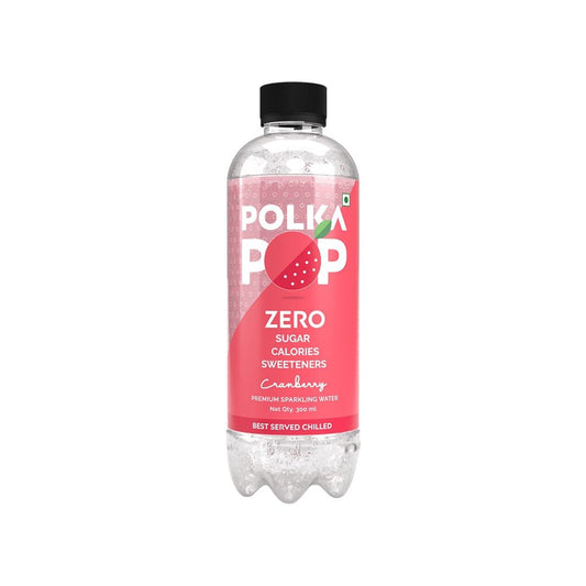 Polka Pop Zero Sugar Cranberry Sparkling Water : 300 ml
