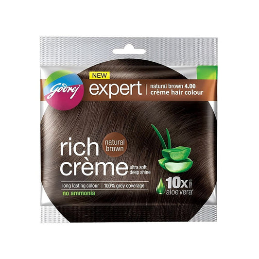Godrej Expert Hair Colour for Women & Men (Natural Brown) : 20 g + 20 ml
