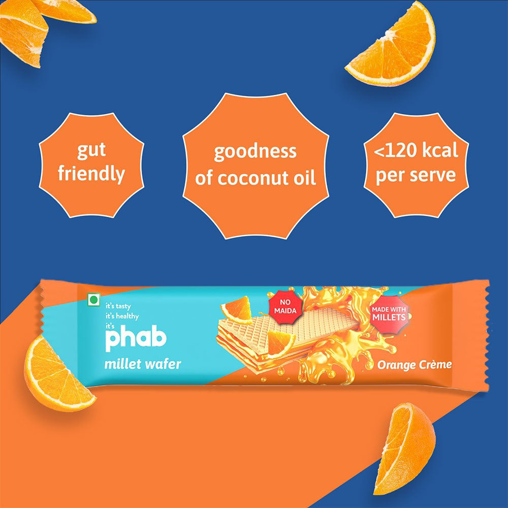 Phab Orange Creme Millet Wafer : 3 x 30 g