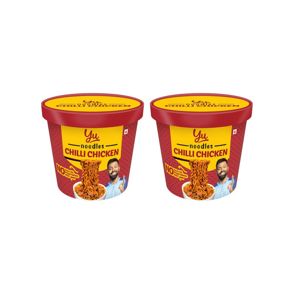 Yu Chilli Chicken Instant Cup Noodles - Pack of 2 : 2 x 70 g