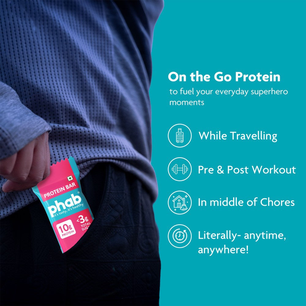 Phab Choco Berry Crunch 10g Protein Bar (Diabetic Friendly) : 3 x 50 g