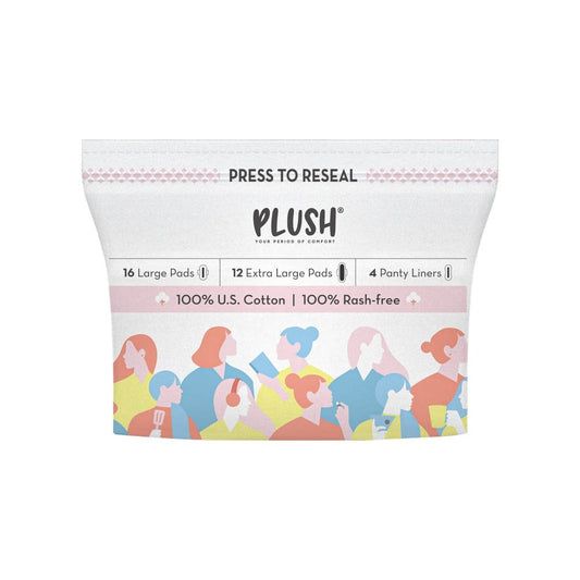 Plush LeakProof Super Saver Sanitary Pads : 32 pieces