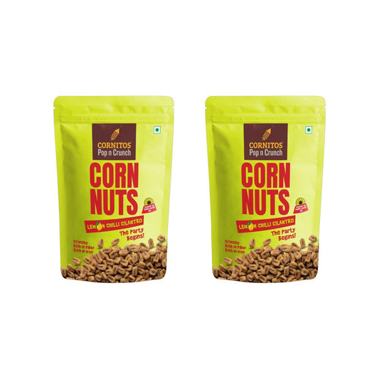 Cornitos Lemon Chilli Cilantro Corn Nuts - Pack of 2 : 2 x 140 g