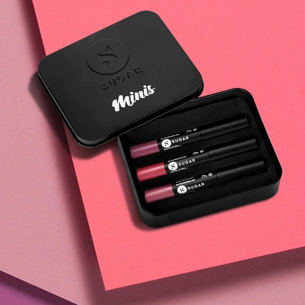 SUGAR Matte As Hell Minis Nude Lipstick Kit : 1 pack (3 pieces)