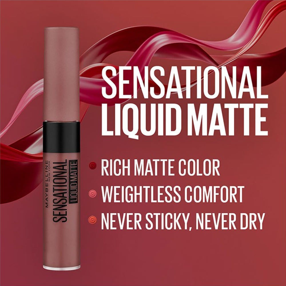 Maybelline New York Sensational Liquid Matte Lipstick (Get Undressed NU07) : 7 ml