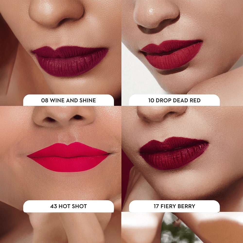 SUGAR Cosmetics Smudge Me Not Mini Liquid Lipstick Kit (Bold) : 1 pack (4 pieces)