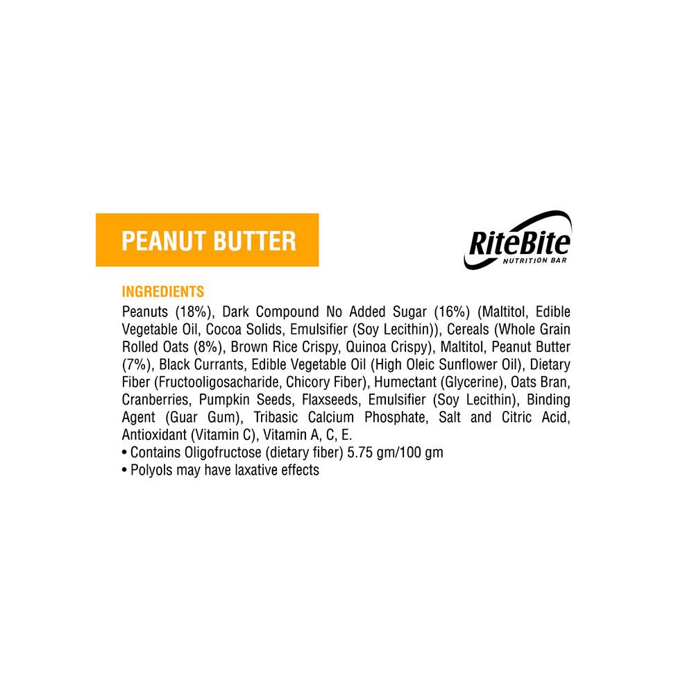 RiteBite Max Protein Energy Bar (Fruit and Nut) + Peanut Butter Dark Chocolate Quinoa Crispies Oats Nutrition Bar Combo : 50 g + 40 g
