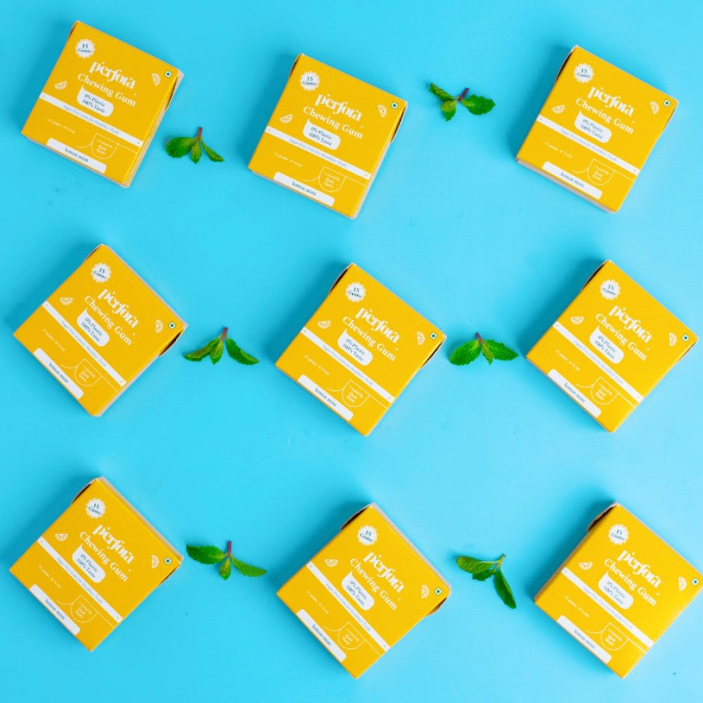 Perfora Plastic Free Lemon Mint Chewing Gum : 21 g
