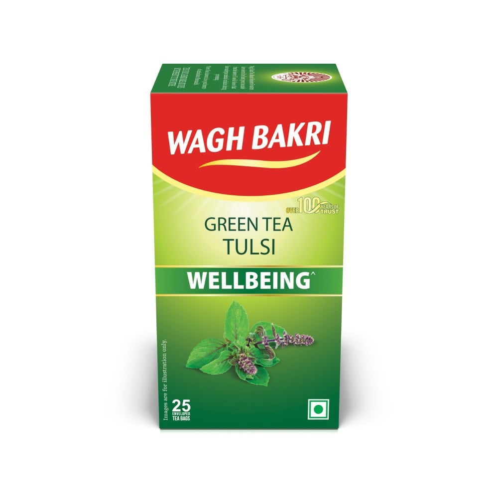 Wagh Bakri Tulsi Green Tea : 25 bags x 1.5 g