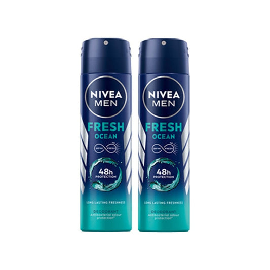 Nivea Men Fresh Ocean Men's Deodorant - Pack of 2 : 2 x 150 ml