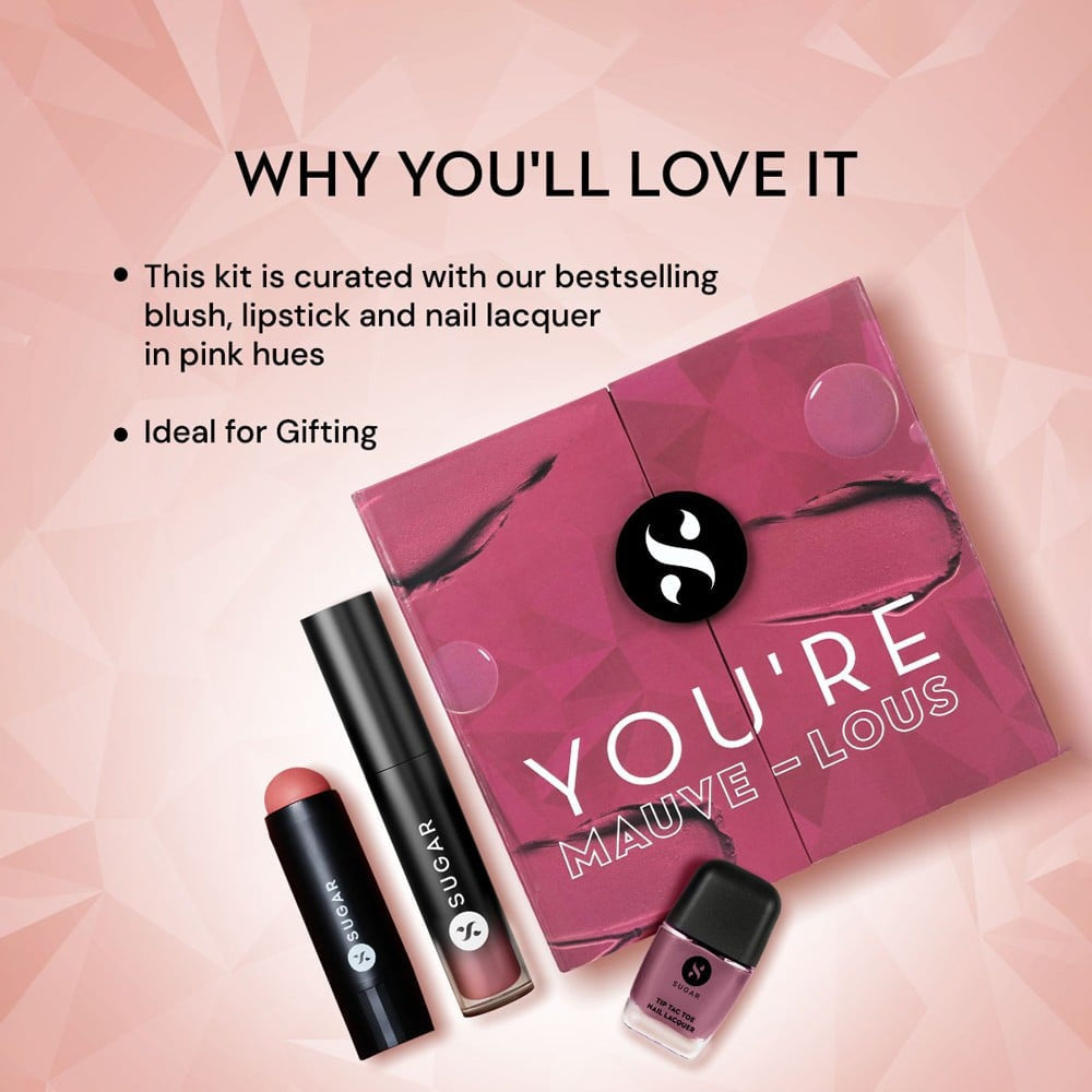 SUGAR You're Mauve-lous Make Up Kit Gift Set : 1 pack (3 pieces)