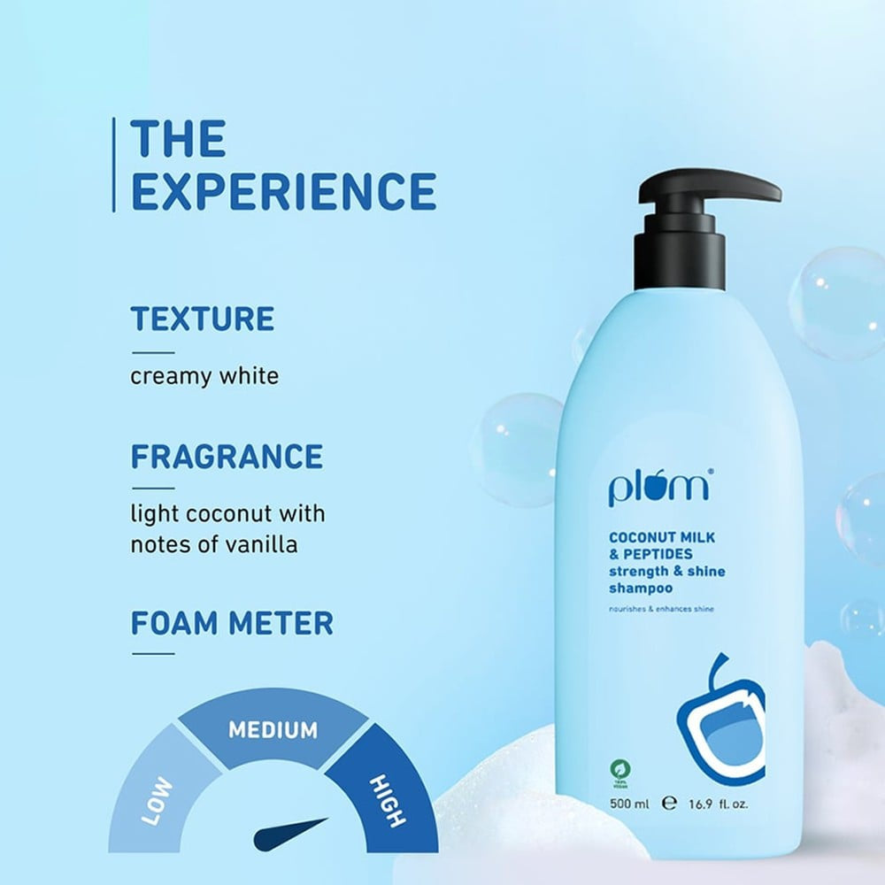 Plum Coconut Milk & Peptides Strength & Shine Shampoo : 500 ml