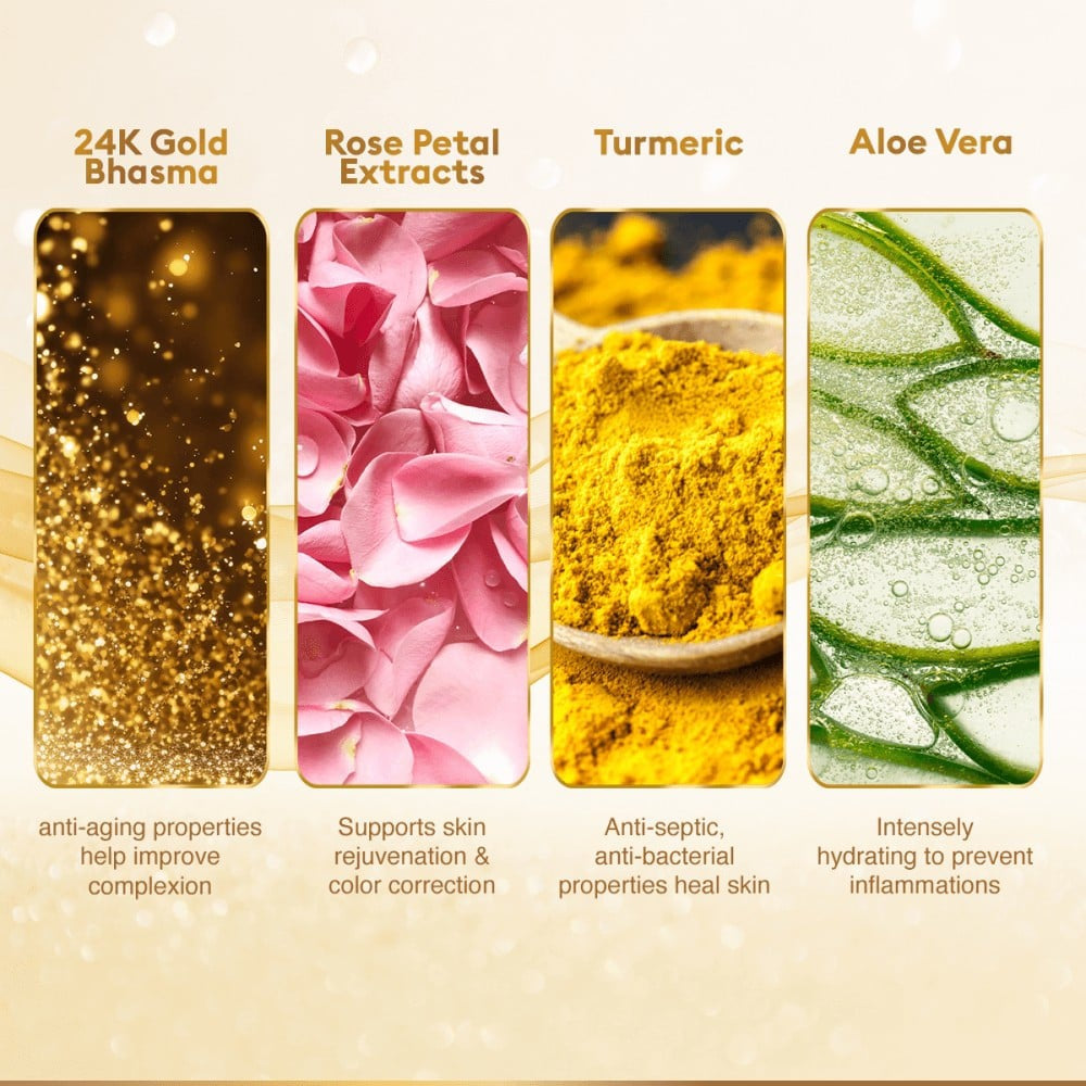 VLCC Gold Facial Kit For Luminous & Radiant Complexion - Pack of 2 : 2 x 60 g