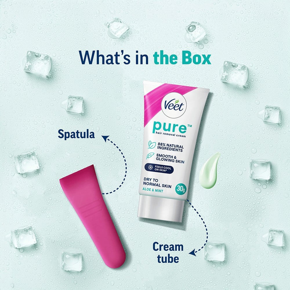 Veet Pure Hair Removal Cream (For Dry Skin) - Pack of 2 : 2 x 30 g