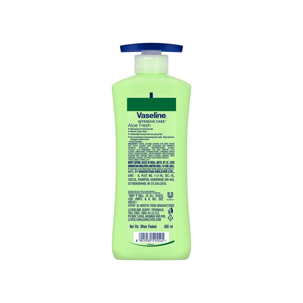 Vaseline Intensive Care Aloe Fresh Body Lotion : 400 ml
