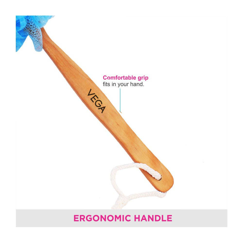 Vega Wooden Handle Bath Brush (BA-1/6) : 1 piece