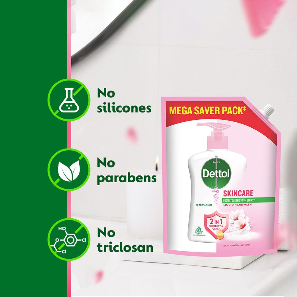 Dettol Liquid Hand Wash Refill Pouch - Moisturizing Skincare : 1.35 ltr