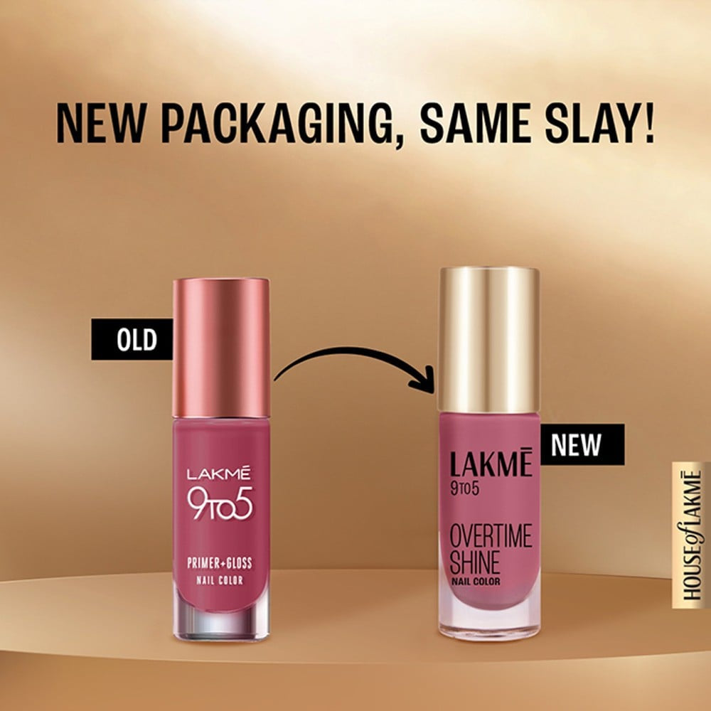 Lakme 9To5 Primer + Gloss Berry Business Nail Paint (Berry Business) : 6 ml