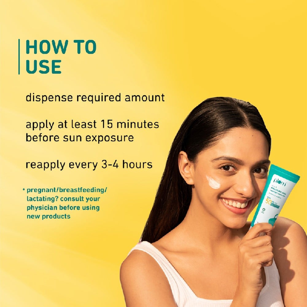 Plum Cica & Hyaluronic Acid Aqua-Light Sunscreen (SPF 50 PA+++) : 50 g