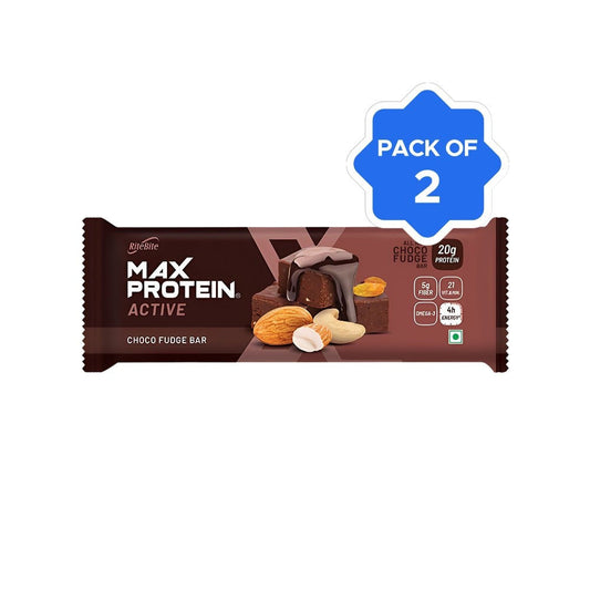 RiteBite Max Protein Active Choco Fudge Nutrition Bar - Pack of 2 : 2 x 75 g