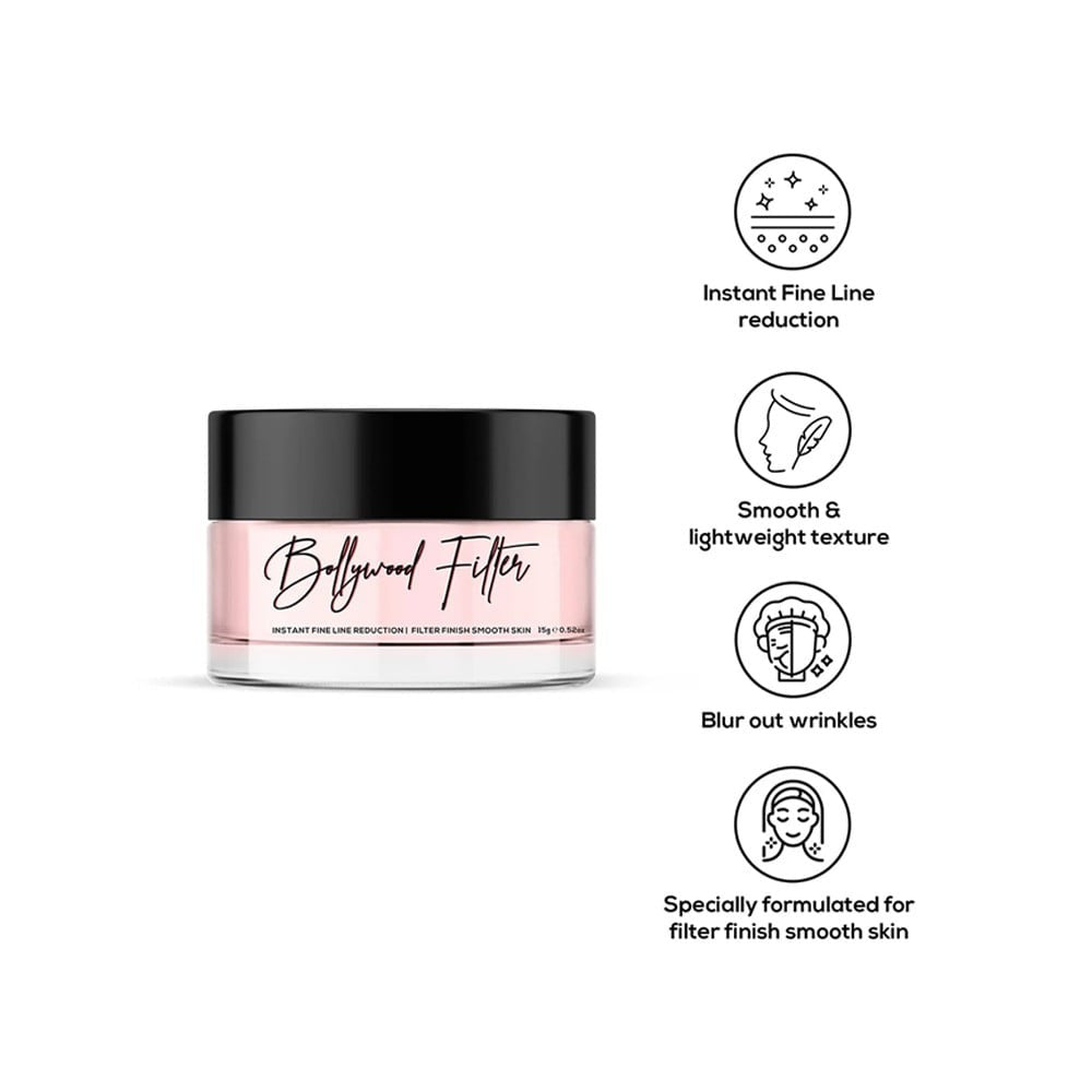 Renee Bollywood Filter Primer + See Me Shine Lip Gloss (Pink Pow-Wow) Combo : 15 g + 2.5 ml