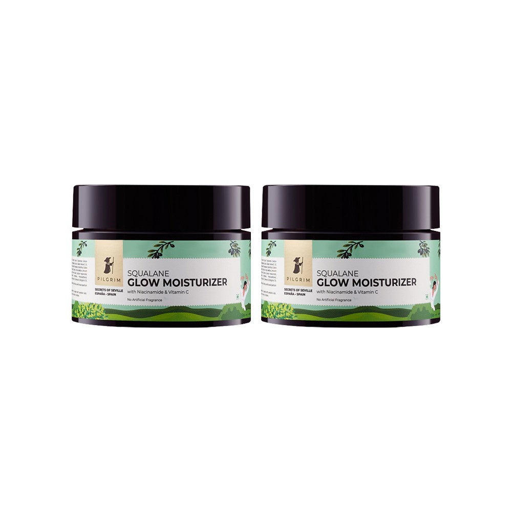 Pilgrim Squalane Plant Glow Moisturizing Cream - Pack of 2 : 2 x 50 g