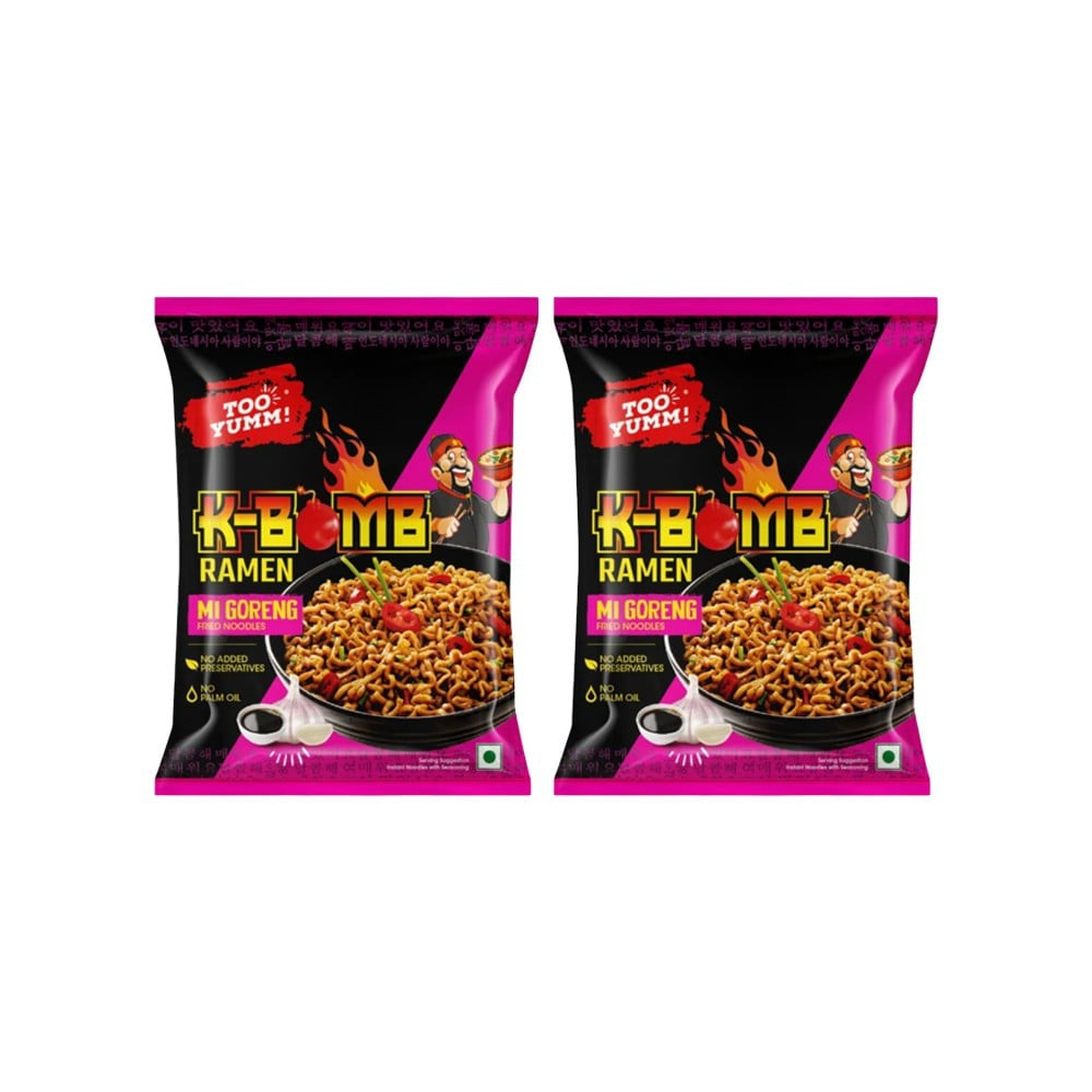 Too Yumm K-Bomb Mi Goreng Instant Noodles - Pack of 2 : 2 x 80 g