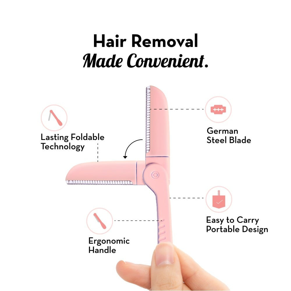 Plush Foldable Face Razor for Women : 3 pcs