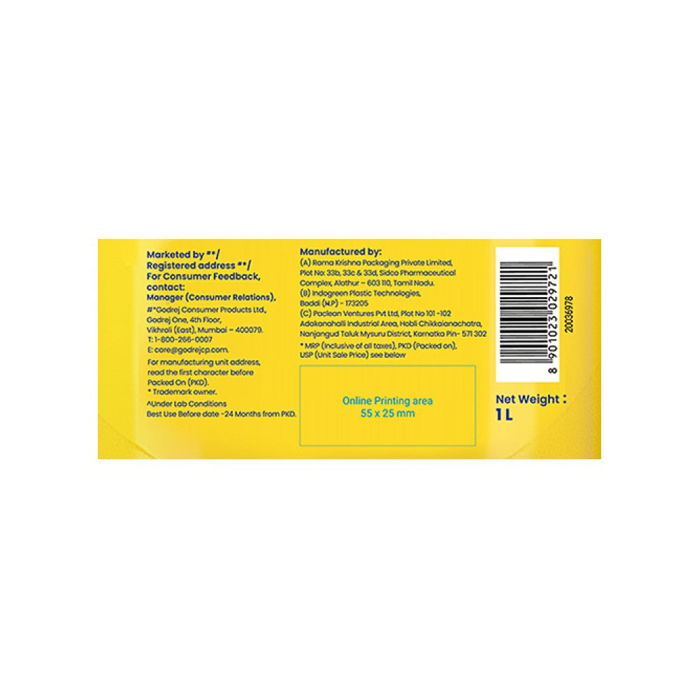 Godrej Fab Liquid Detergent Refill Pouch : 1 ltr
