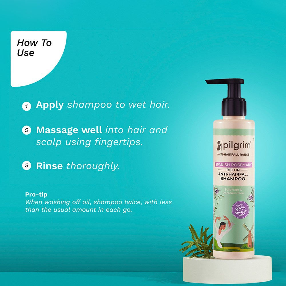 Pilgrim Anti Hairfall Shampoo with Biotin : 200 ml