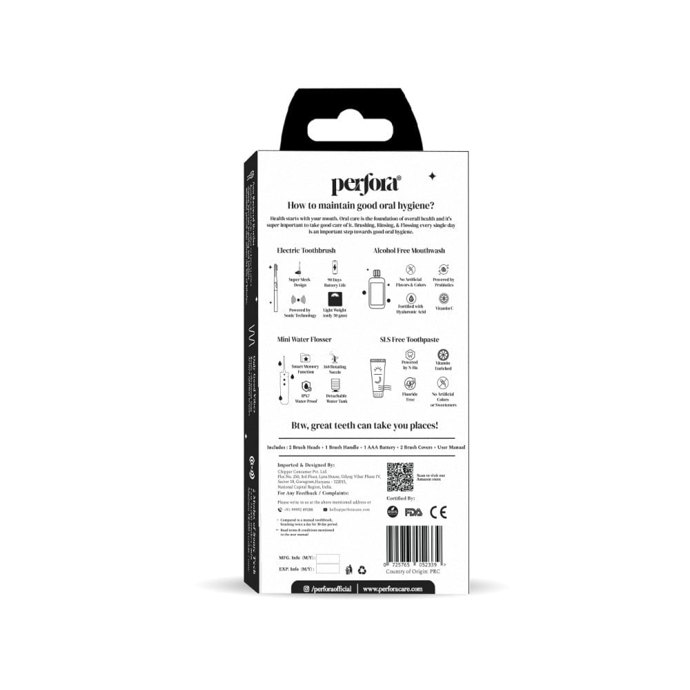 Perfora Electric Toothbrush (Dark Night) : 1 unit