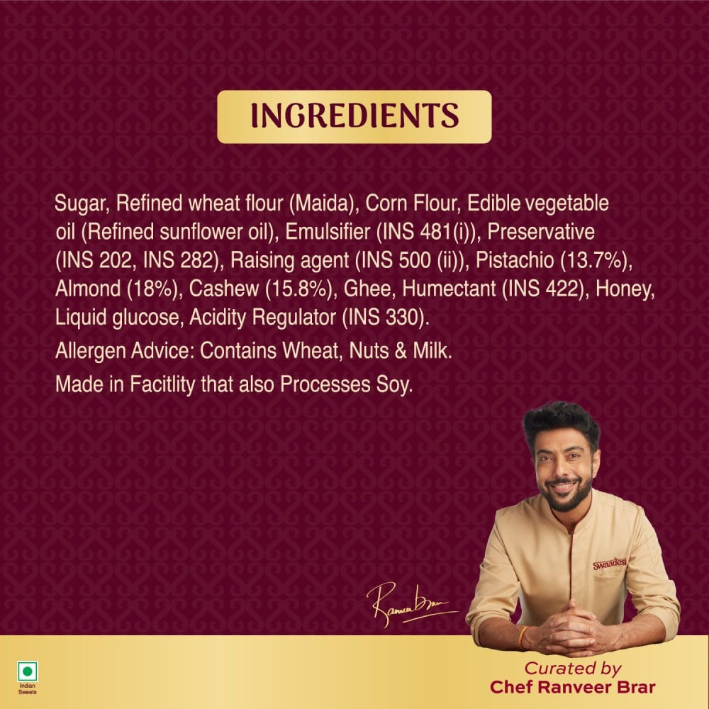 100% Pure Ghee Baklava by Unibic : 200 g